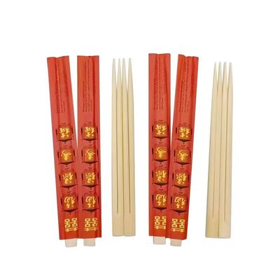 Anpassbares Logo Akzeptabel Natürlicher Umweltschutz Einweg-Bamboo-Stichstücke Doppelstücke Anpassbar