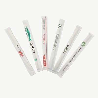Chinese Chopstick Disposable Cutlery Twin Disposable Bamboo Chopsticks Flatware Semi-Paper Package for Restaurants & Hotels& Camping