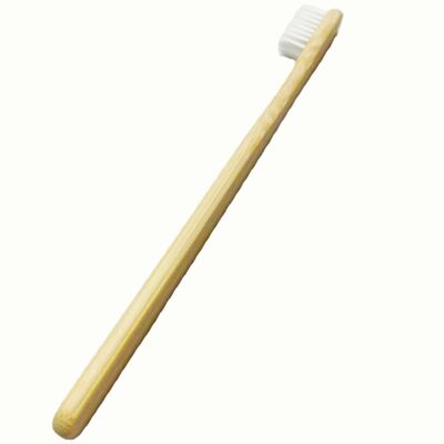 Eco Organic Charcoal Disposable Toothbrush with Customized Logo and Natural Bamboo Color