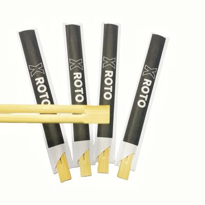 Factory Hot Selings Wholesale Restaurant Fast Food Paper Wrapped  Manufacturers Custom Logo Printed Prices Sushi Disposable Twins Bamboo Chopsticks with Custom Sleeve