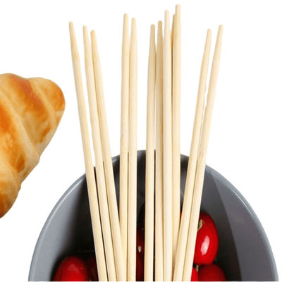 Customized Logo Runde Bambus Einwegstangen perfekt für Haushalte / Restaurants / Hotels Essen Erfahrung